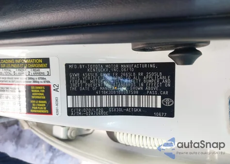 2011 Toyota Avalon from USA, damaged, VIN 4T1BK3DB1BU387598